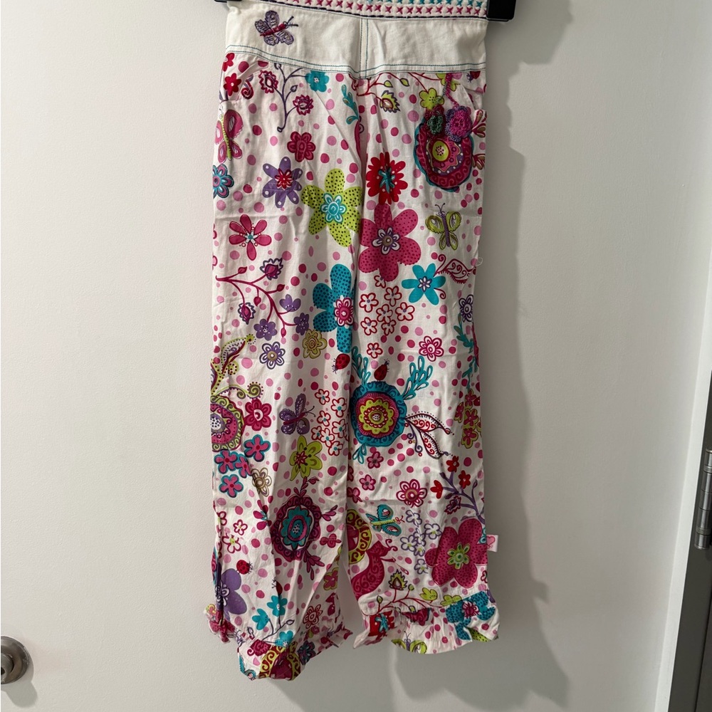 Mim-Pi Pink Ruffle Tank & Floral Capri Pajama Set - Picture 4 of 6